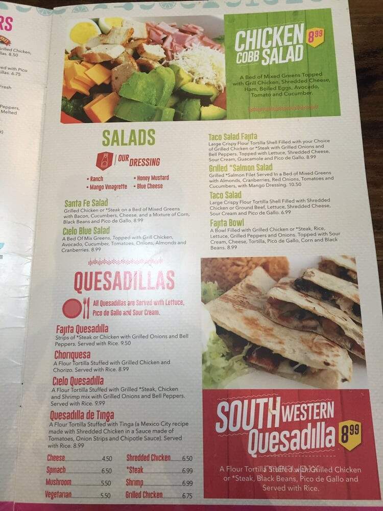 Cielo Blue Cantina - Loganville, GA menu_pic