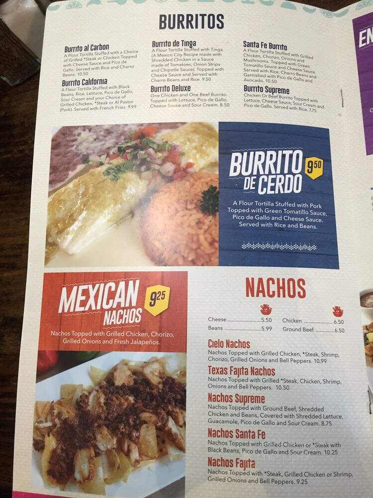 Cielo Blue Cantina - Loganville, GA menu_pic