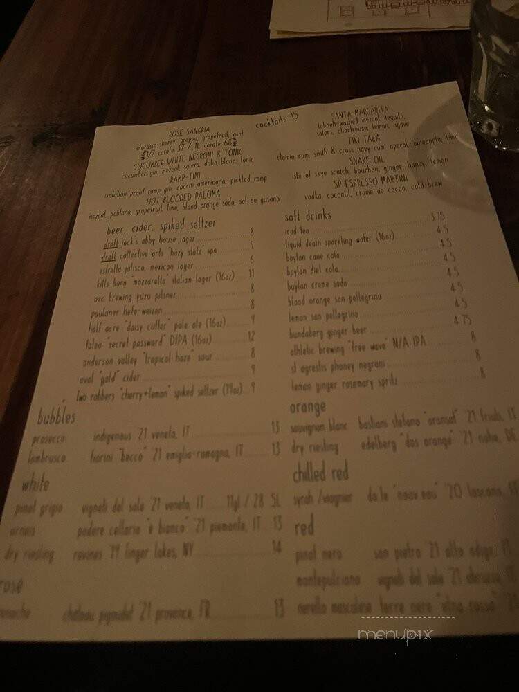Santa Panza - Brooklyn, NY menu_pic
