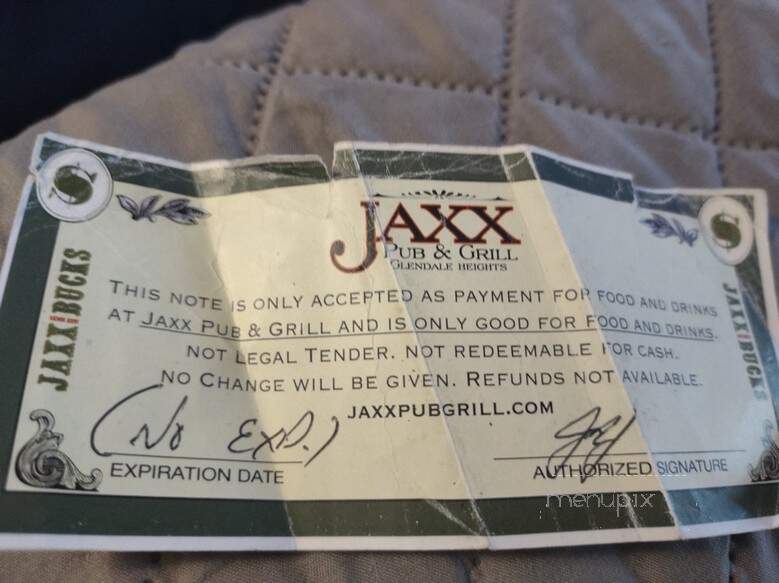 Jaxx Pub & Grill - Glendale Heights, IL menu_pic