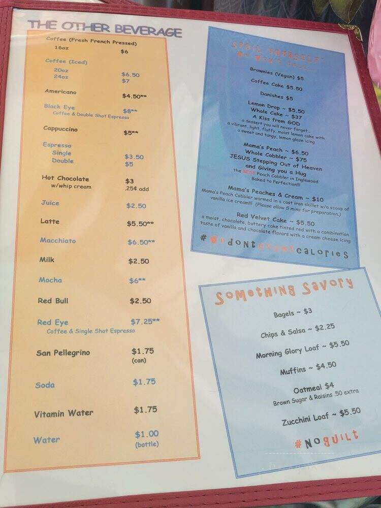 Mingles Tea & Coffee Bar - Inglewood, CA menu_pic