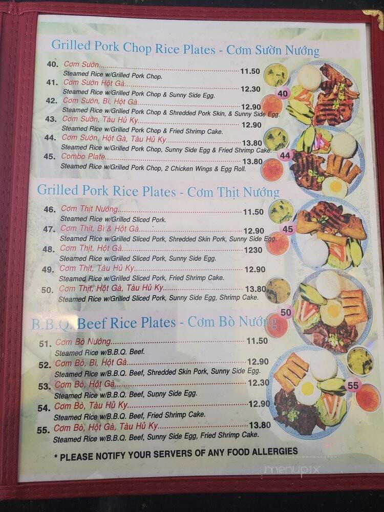 Pho Huong Viet Noodle House - Vallejo, CA menu_pic