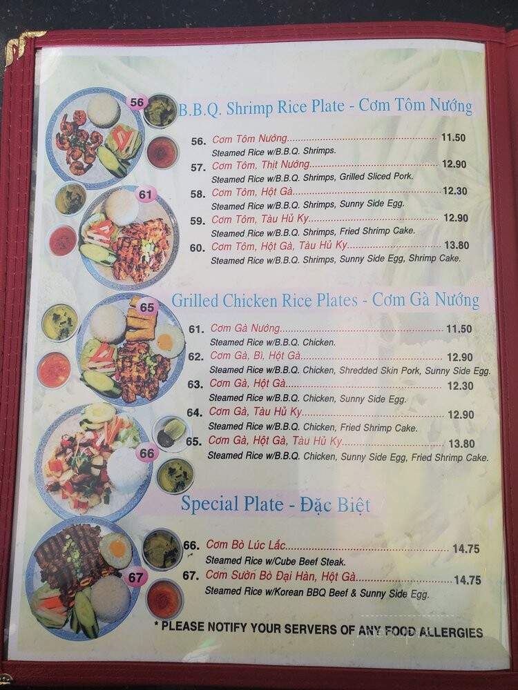 Pho Huong Viet Noodle House - Vallejo, CA menu_pic