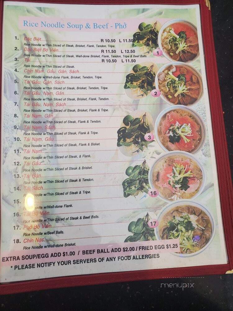Pho Huong Viet Noodle House - Vallejo, CA menu_pic