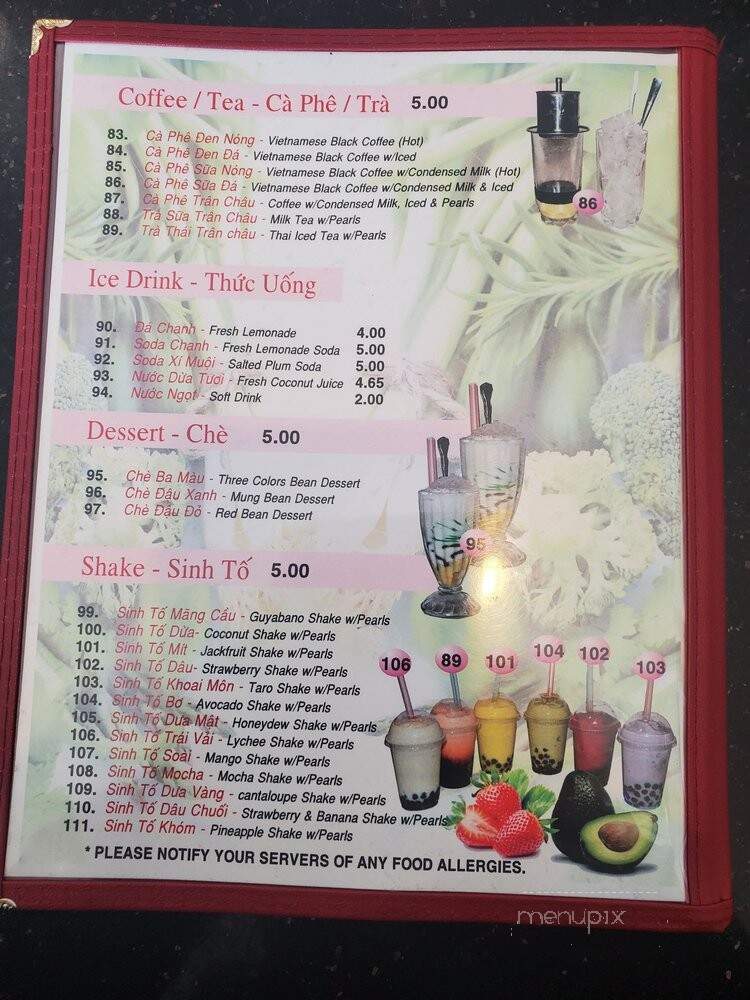 Pho Huong Viet Noodle House - Vallejo, CA menu_pic