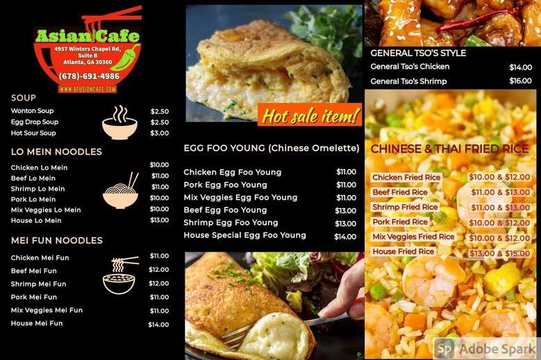 Asian Fusion Cafe - Atlanta, GA menu_pic