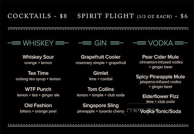 Swinford Spirits - San Diego, CA menu_pic