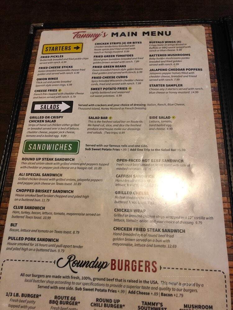 Jimmy's Round up Cafe - Davenport, OK menu_pic