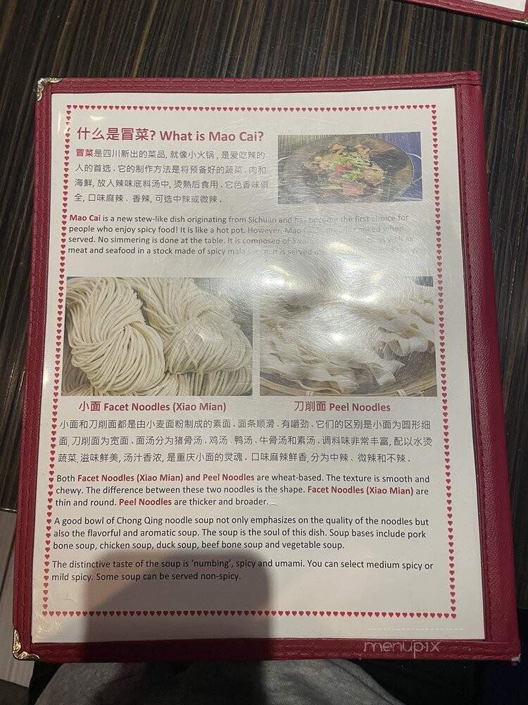 Chong Qing Xiao Mian - New York, NY menu_pic