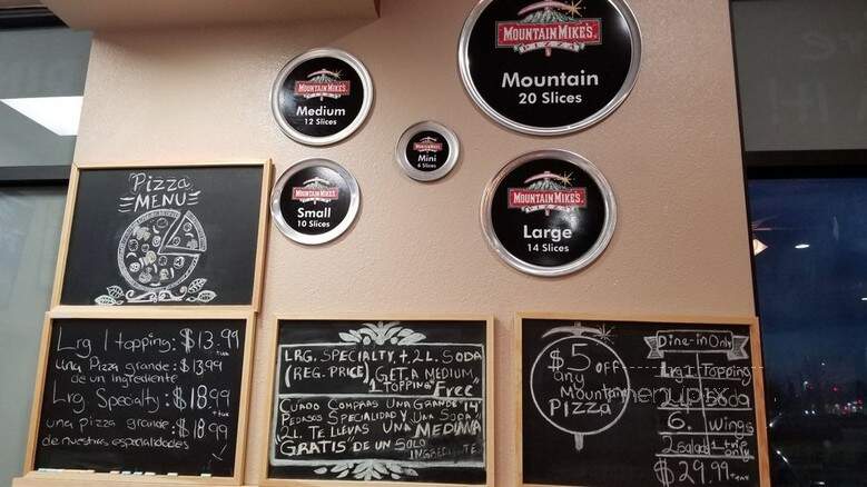 Mountain Mike's Pizza - Madera, CA menu_pic