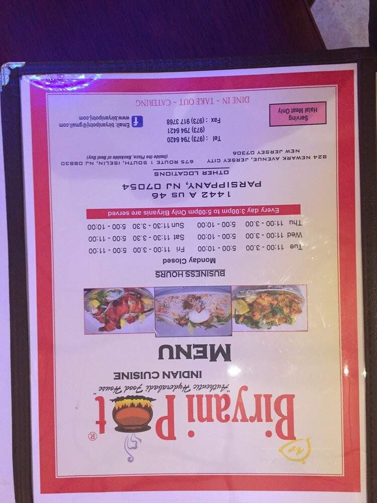 Biryani Pot - Parsippany, NJ menu_pic