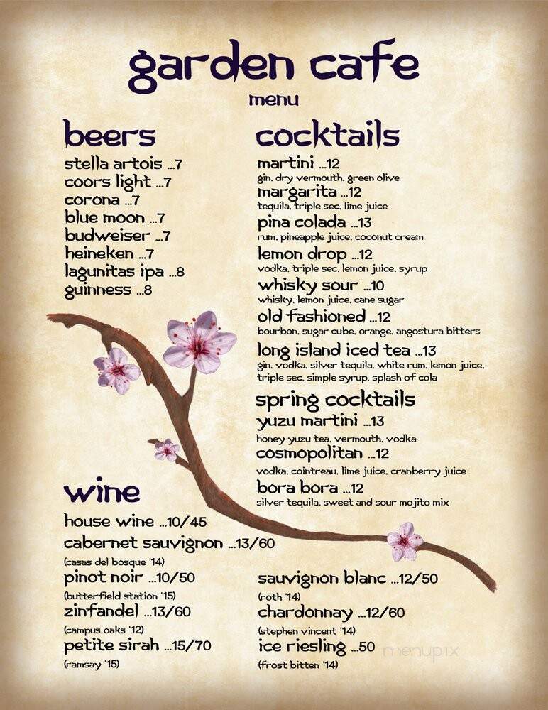 Garden Cafe - Los Angeles, CA menu_pic