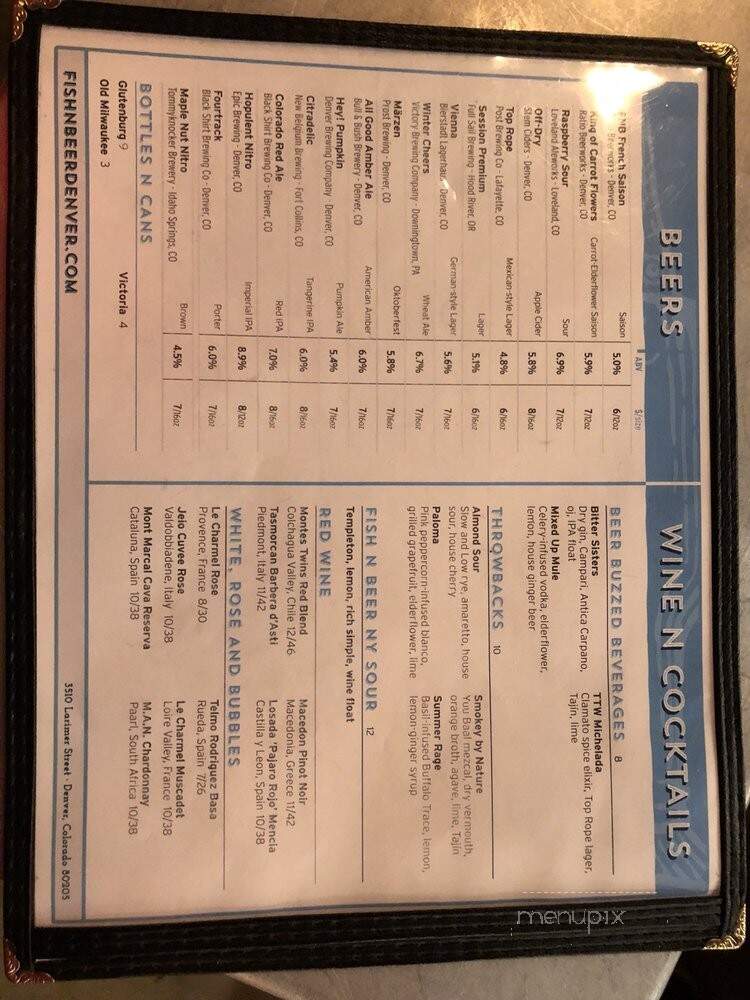 Fish N Beer - Denver, CO menu_pic