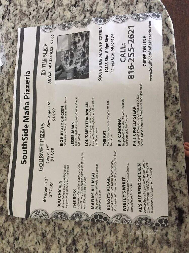 Southside Mafia Pizzeria - Kansas City, MO menu_pic