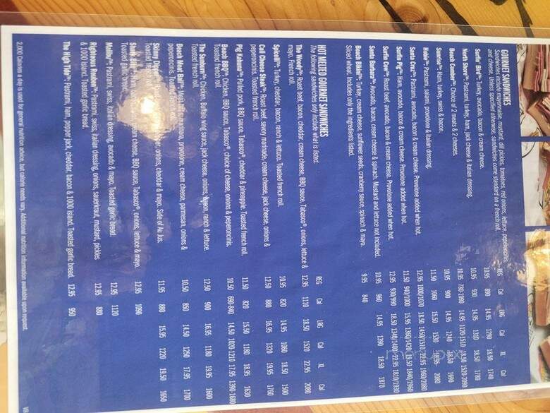 Beach Hut Deli - Vacaville, CA menu_pic