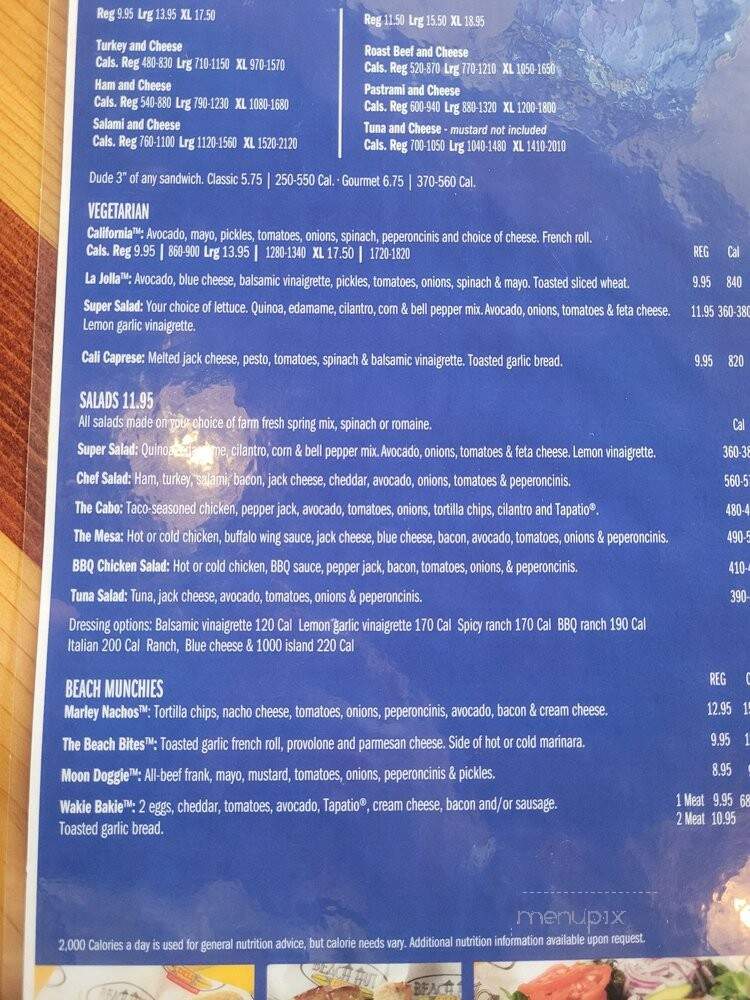 Beach Hut Deli - Vacaville, CA menu_pic