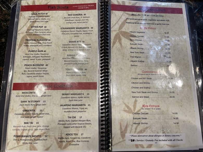 Shirasoni Japanese Restaurant - Alameda, CA menu_pic