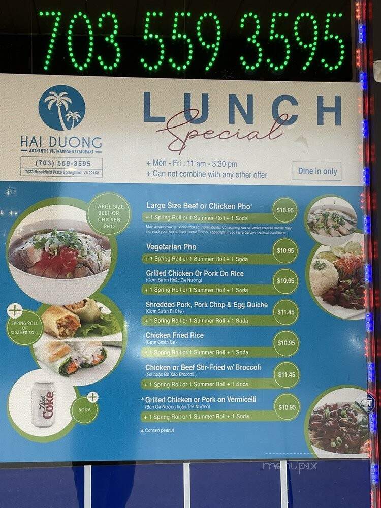 Hai Duong Vietnamese Restaurant - Springfield, VA
