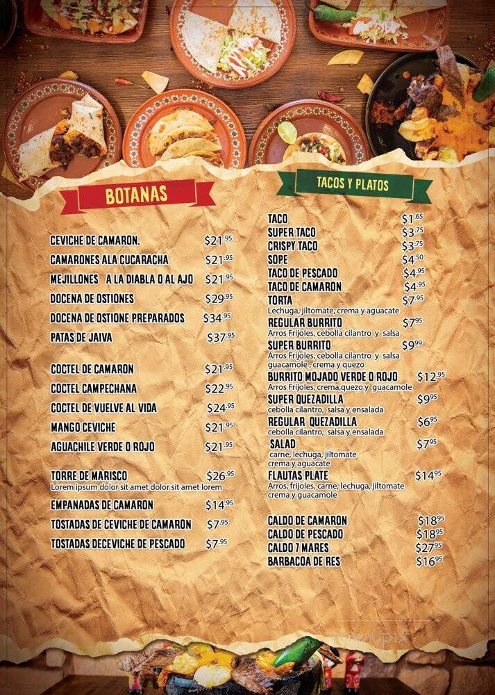Los Molcajetes - Menlo Park, CA menu_pic