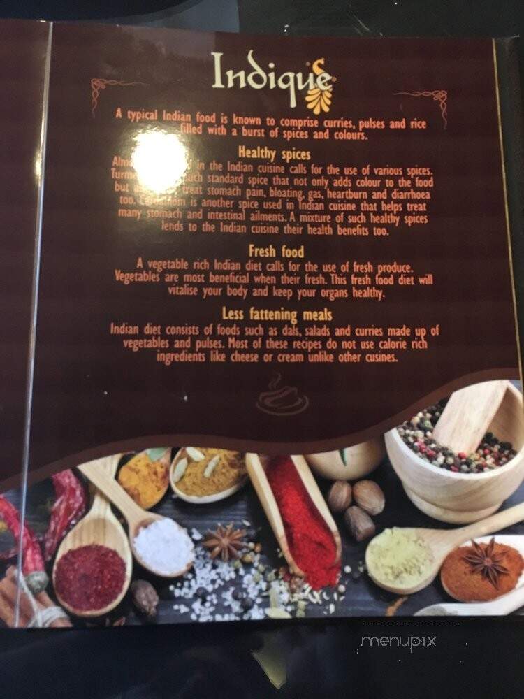 Indique Fine Indian Cuisine - West Melbourne, FL menu_pic
