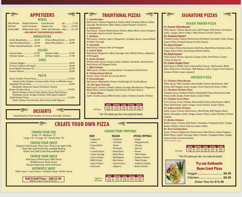 Chicago's Pizza With A Twist - Fresno, CA menu_pic