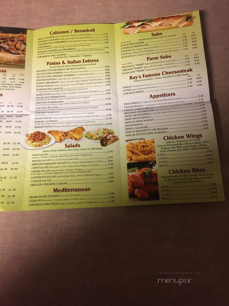 Ray's Pizzaria - San Antonio, TX menu_pic