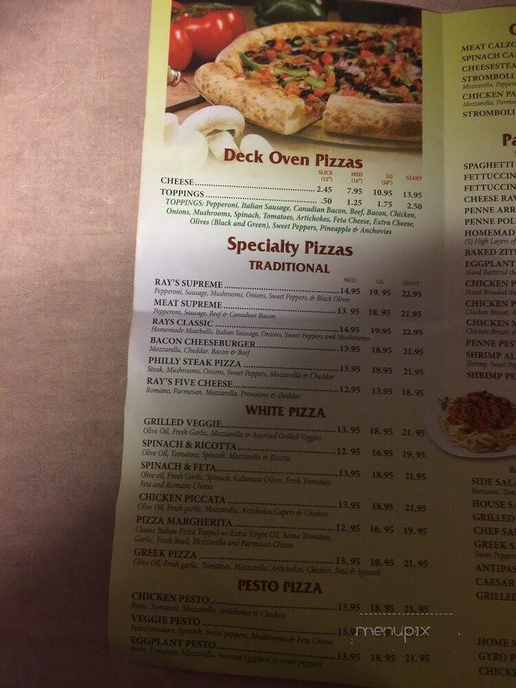 Ray's Pizzaria - San Antonio, TX menu_pic