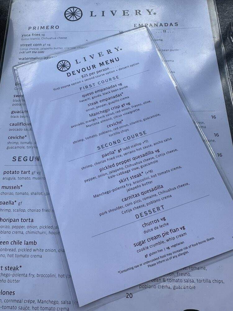 Livery - Indianapolis, IN menu_pic