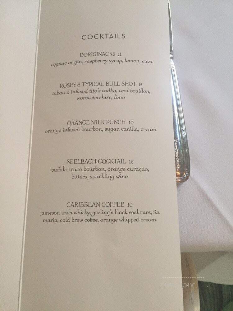 The Caribbean Room - New Orleans, LA menu_pic