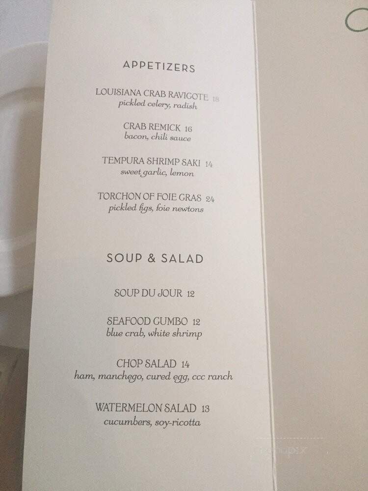 The Caribbean Room - New Orleans, LA menu_pic