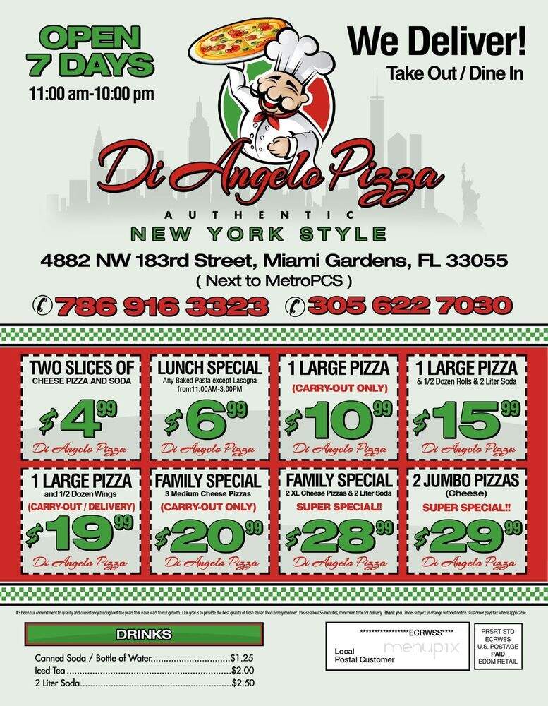Di Angelo Pizza - Miami Gardens, FL menu_pic