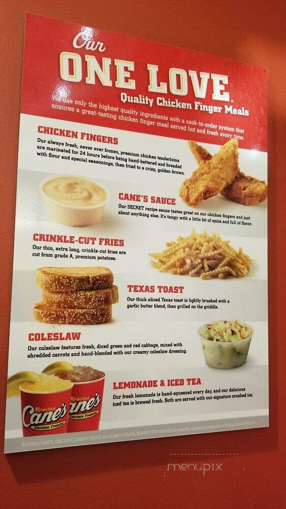 Raising Cane's Chicken Fingers - Las Vegas, NV menu_pic
