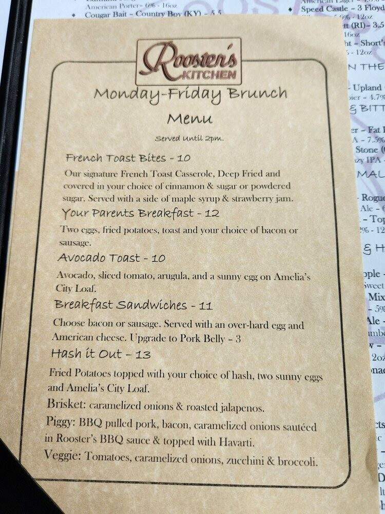 Rooster's Kitchen - Indianapolis, IN menu_pic