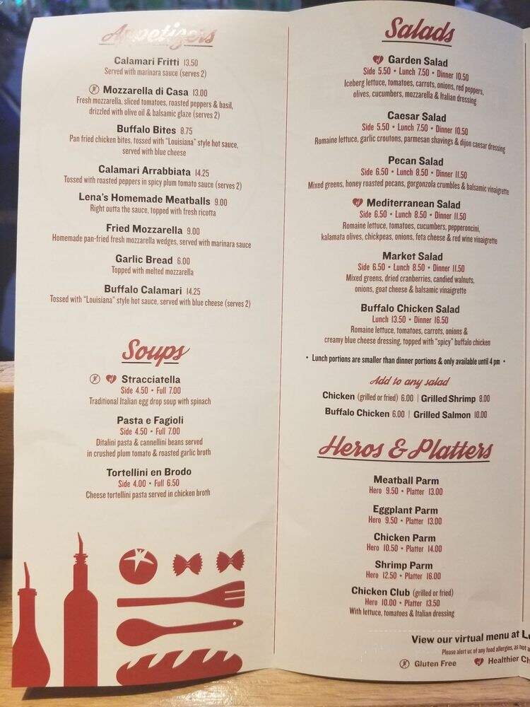 Lena's Italian Kitchen - New York, NY menu_pic