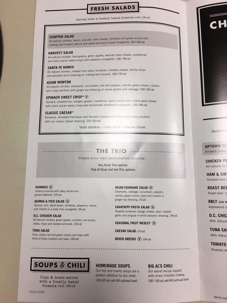 Corner Bakery Cafe - Long Beach, CA menu_pic