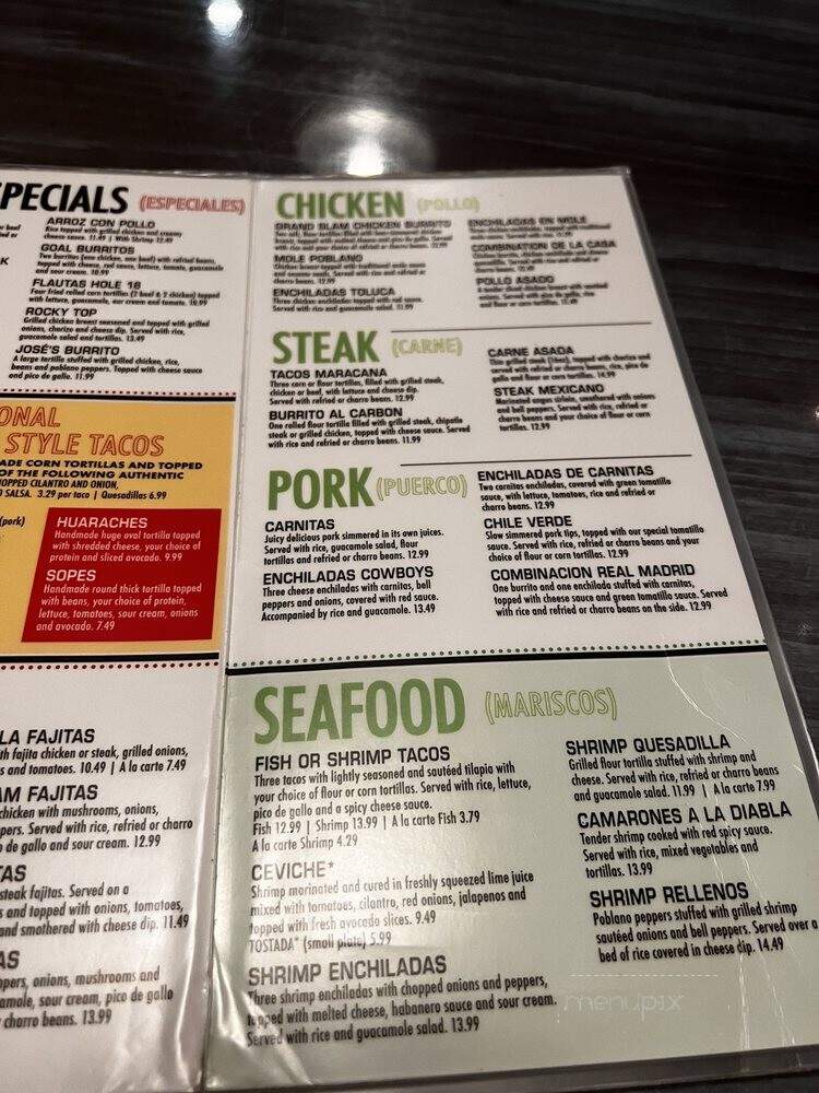 Soccer Taco - Knoxville, TN menu_pic