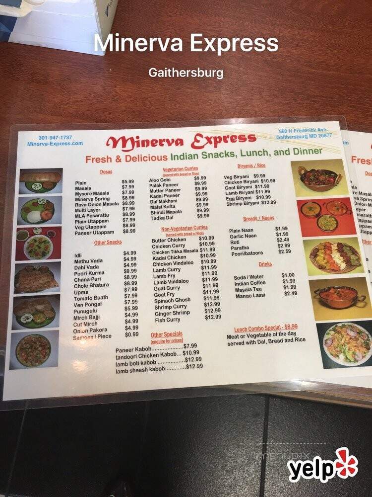 Minerva Express - Gaithersburg, MD menu_pic