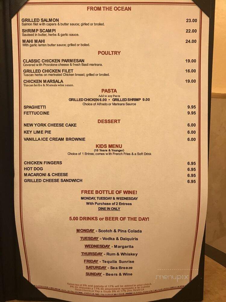 Marco Polo Lounge - Sunny Isles Beach, FL menu_pic