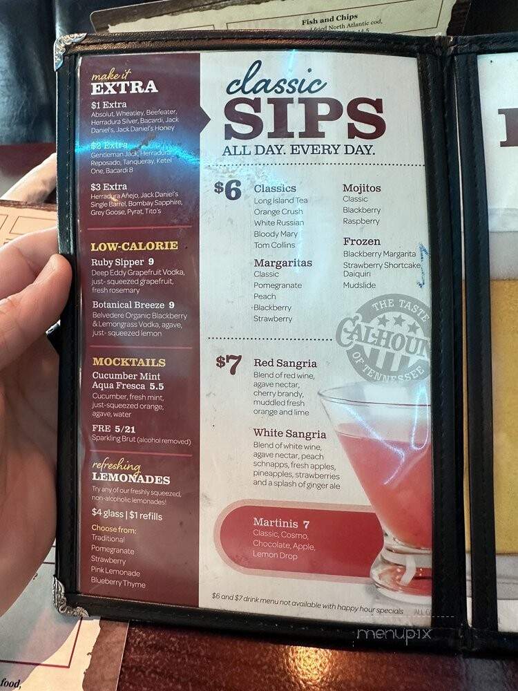 Calhoun's - Oak Ridge, TN menu_pic