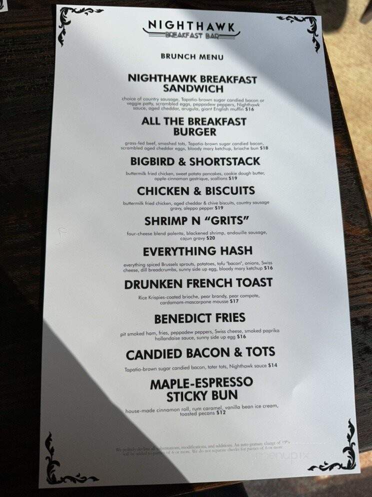 Nighthawk: Breakfast Bar - Venice, CA menu_pic