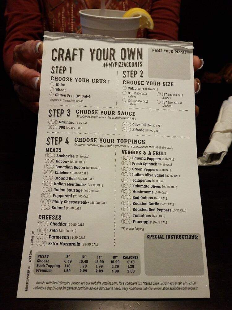 Rotolo's Pizzeria - Longview, TX menu_pic