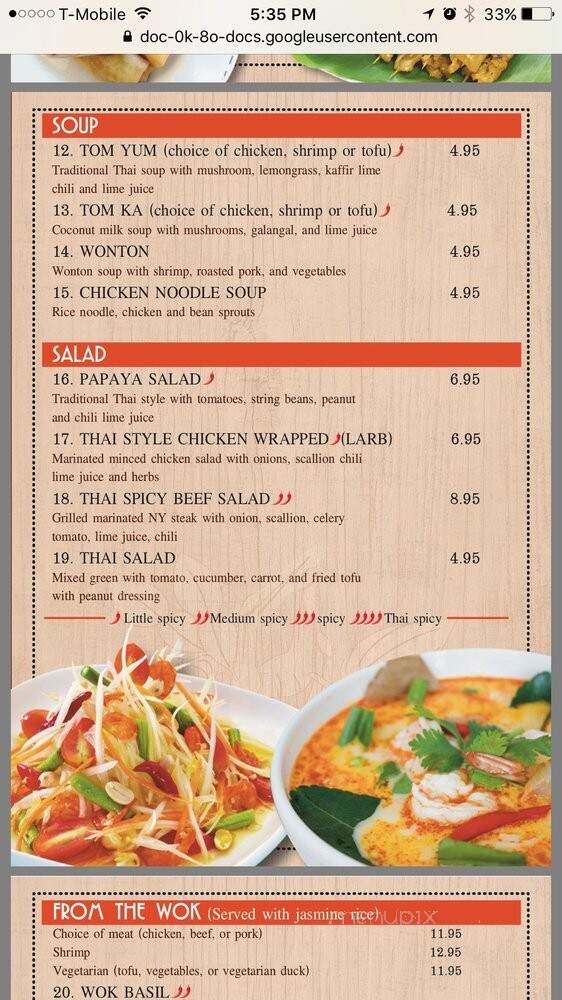 Herbs Thai Kitchen - Brick, NJ menu_pic