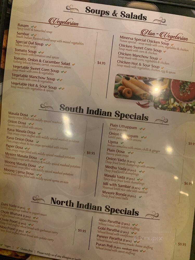 Minerva Indian Restaurant - Tampa, FL menu_pic