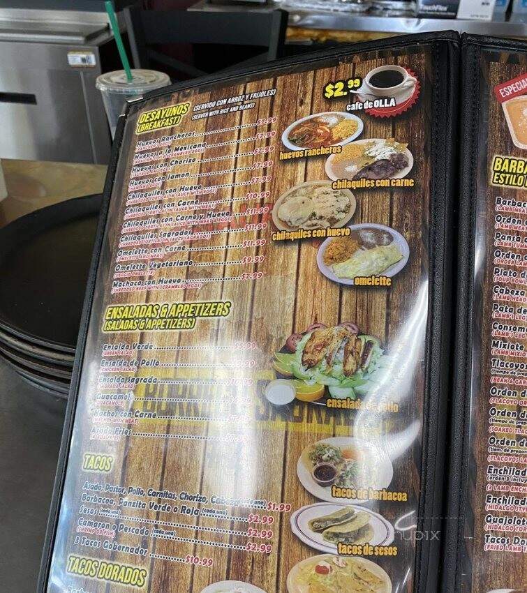 El Borrego Sagrado - Santa Ana, CA menu_pic
