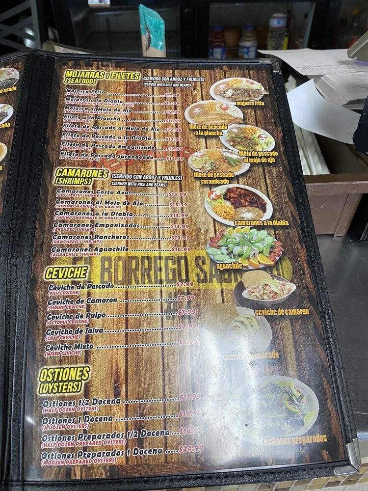 El Borrego Sagrado - Santa Ana, CA menu_pic