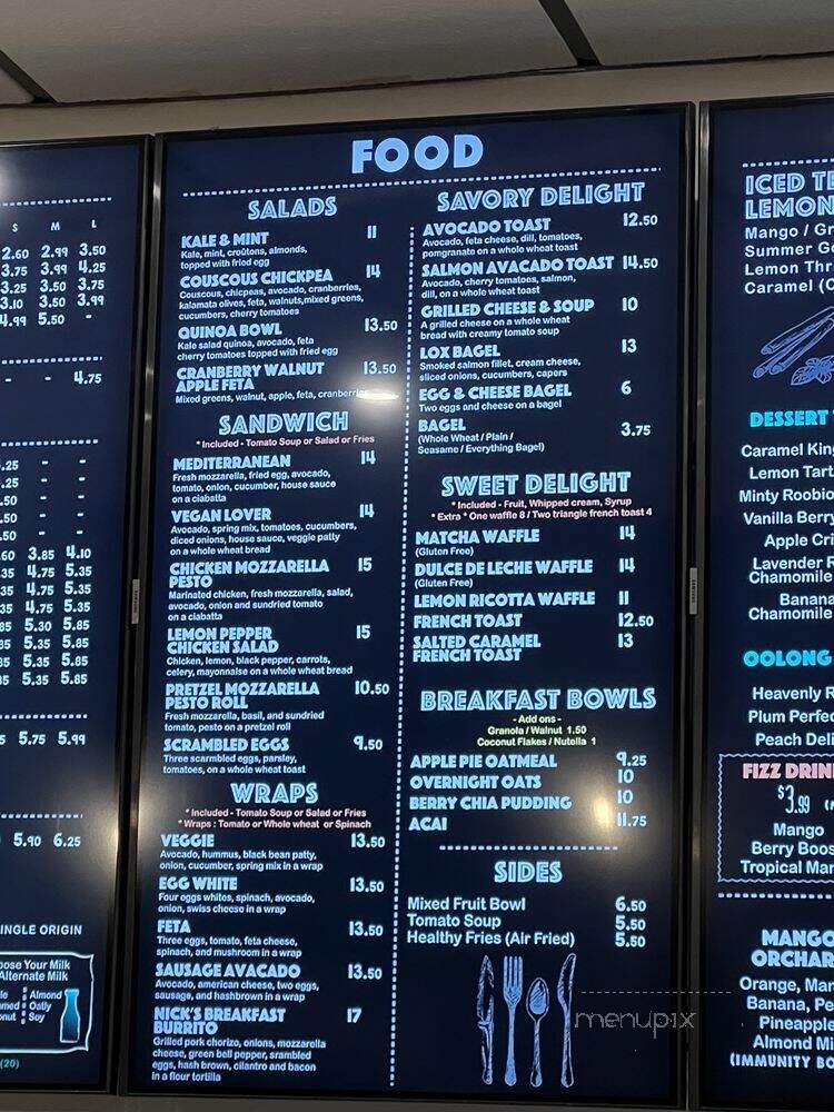 Ateaz Organic Coffee & Tea - Kew Gardens, NY menu_pic