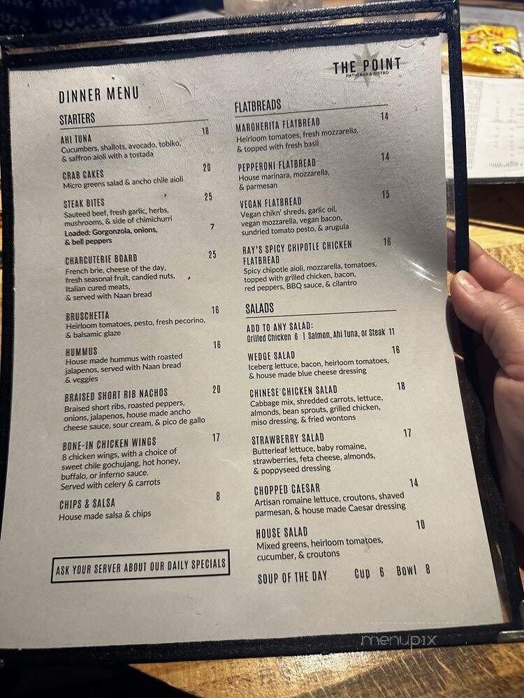 The Point Patio Bar & Bistro - Fresno, CA menu_pic