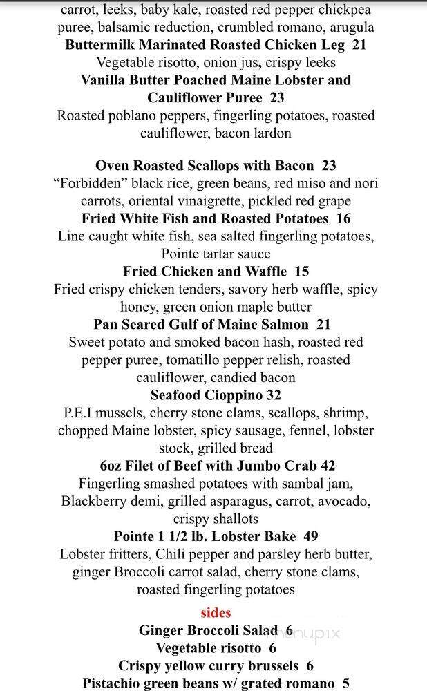 The Pointe - Kittery, ME menu_pic