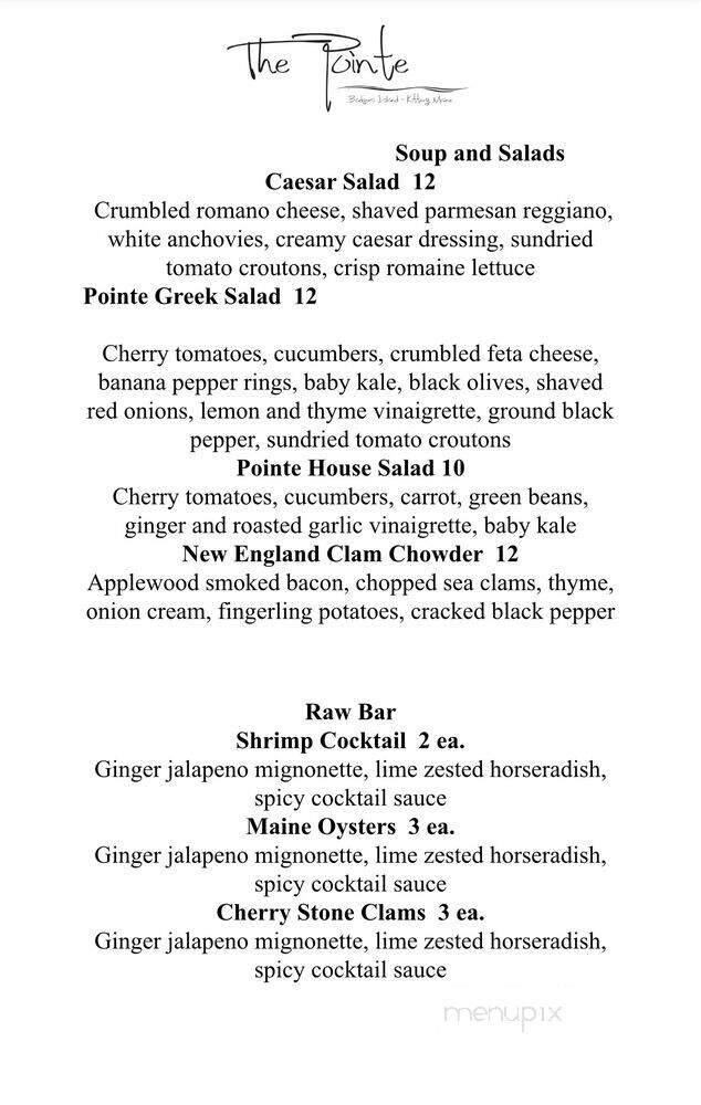 The Pointe - Kittery, ME menu_pic