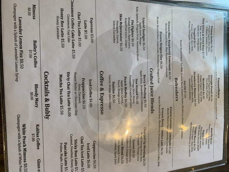 Southern Belle's - Barrington, IL menu_pic